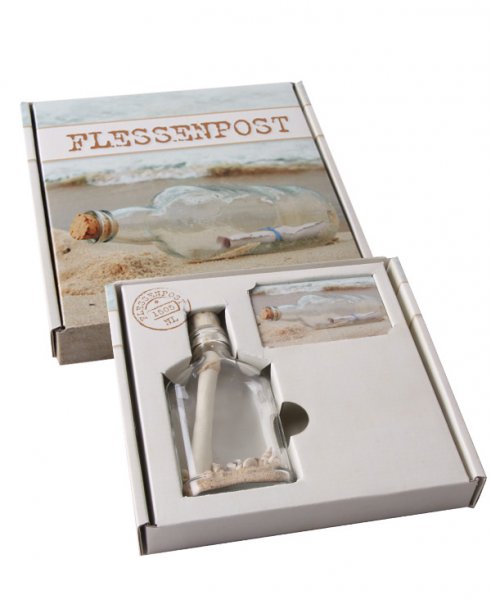 Cadeaubon voor personeel verpakt in een glazen flessenpost